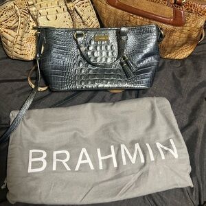Brahmin Gunmetal Melbourne with reg. card & dust cover!!